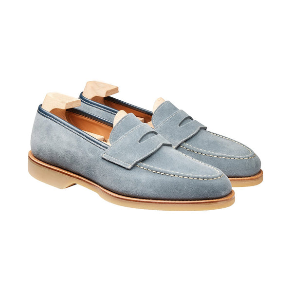 Costa Barca Classics Penny Loafer in Onyx Black, front three-quarter view